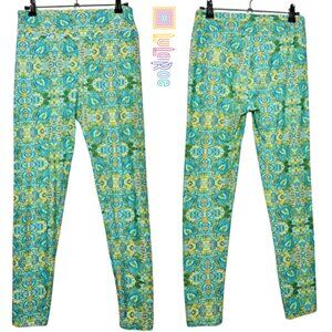 LulaRoe Leggings Multicolored Kaleidoscope Paisley Cool Spring ONE SIZE NEW!